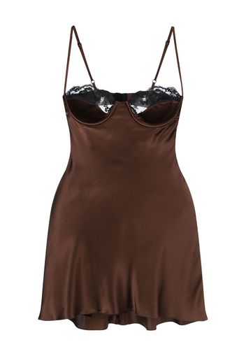 Mirror Palais slip mini dress - Marrone