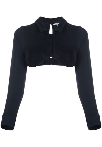 Mirror Palais cropped button-front shirt - Blu