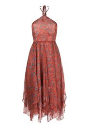 Misa Los Angeles paisley-print halterneck dress - Rosso