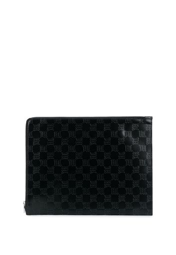 Clutch con logo goffrato