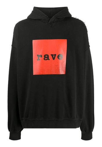 graphic-print oversized hoodie