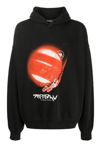 graphic-print oversized hoodie