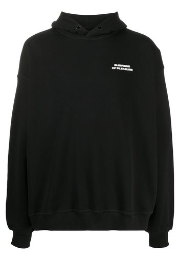 slogan-print oversized hoodie