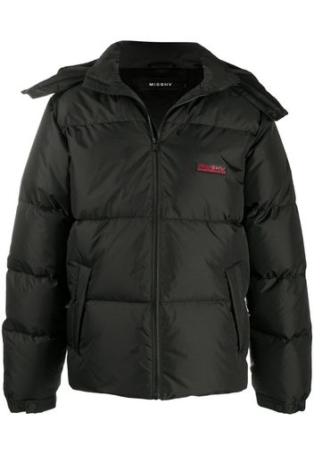 hooded puffer coat