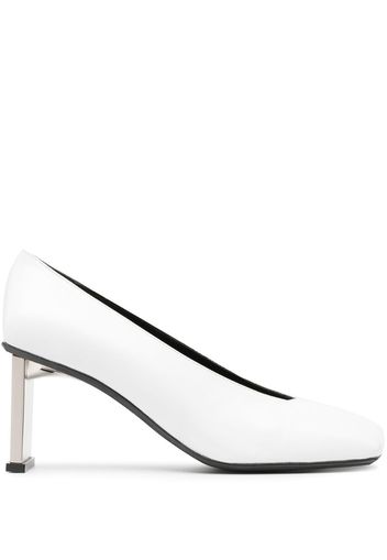 asymmetric square toe pumps