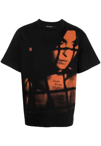 MISBHV Cage-print cotton T-shirt - Nero