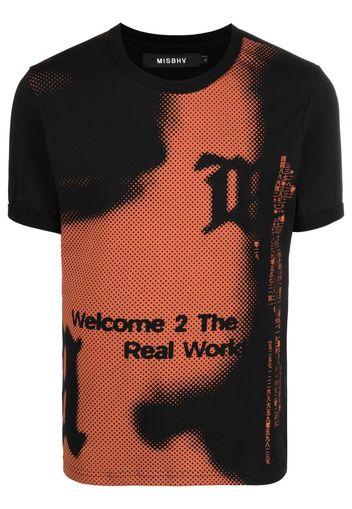 MISBHV T-shirt Real World con stampa grafica - Nero