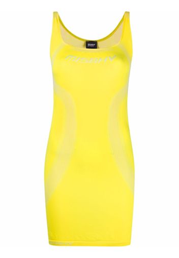 MISBHV intarsia logo-knit mini dress - Giallo