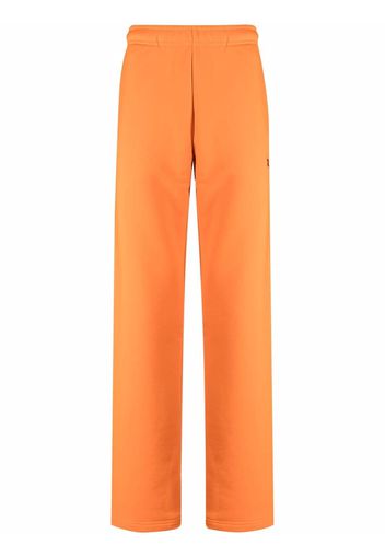 MISBHV embroidered-logo straight-leg joggers - Arancione