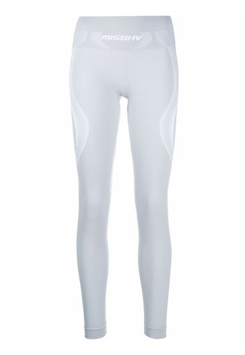 MISBHV logo-print leggings - Grigio