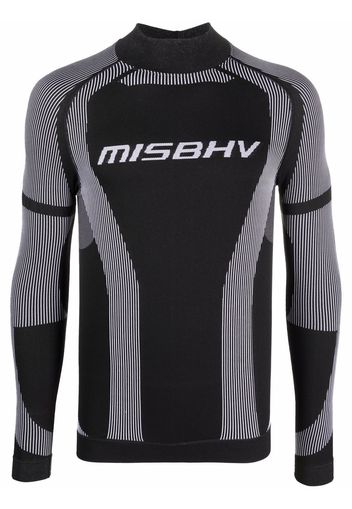 MISBHV logo-print long-sleeved top - Nero