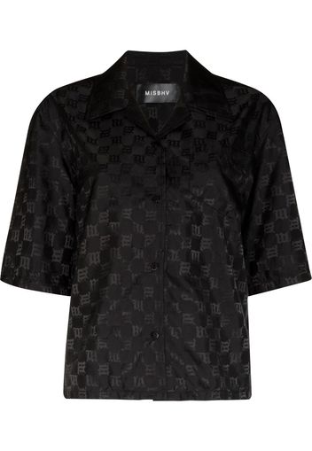 MISBHV monogram pattern boxy shirt - Nero