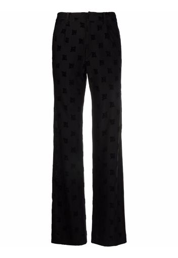 MISBHV monogram-print straight trousers - Nero