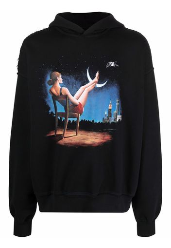 MISBHV Blue Moon print hoodie - Nero