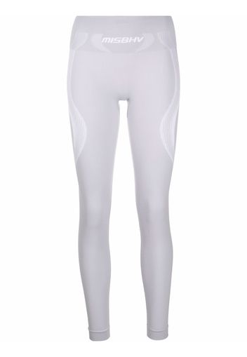 MISBHV logo-print leggings - Grigio