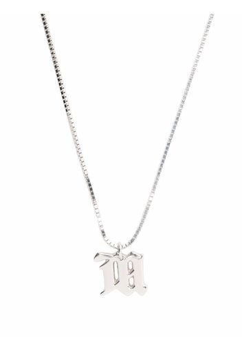 MISBHV monogram pendant necklace - Argento