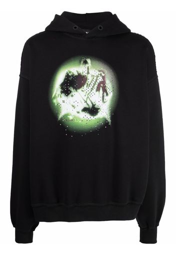 MISBHV graphic-print long-sleeved hoodie - Nero