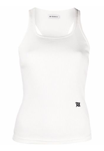 MISBHV ribbed racerback tank top - Bianco