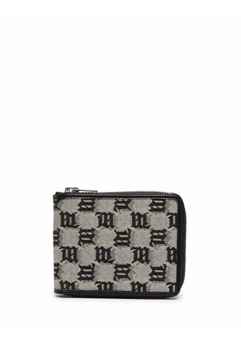 MISBHV jacquard monogram zipped wallet - Toni neutri