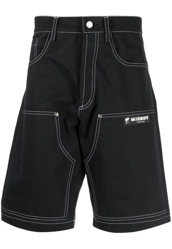 MISBHV contrast-stitched straight-leg shorts - Nero