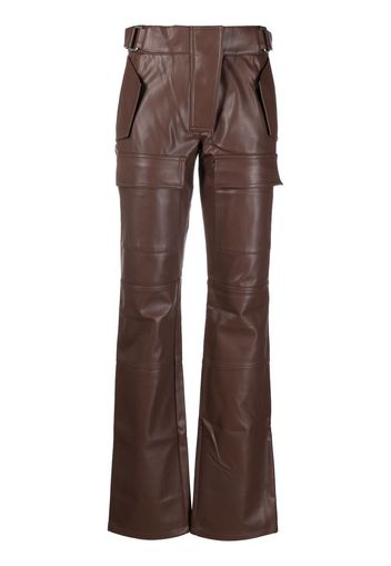MISBHV high-rise flared trousers - Marrone