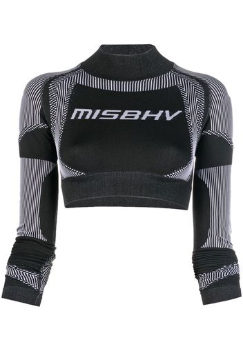 MISBHV logo-print cropped top - Nero