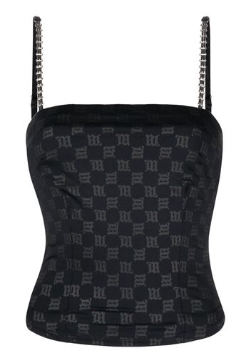 MISBHV Lara logo-print vest top - Nero