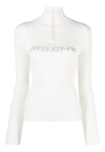 MISBHV Top con intarsio - Bianco