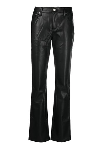 MISBHV faux-leather straight-leg trousers - Nero