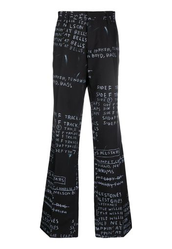 MISBHV Discography flared trousers - Nero