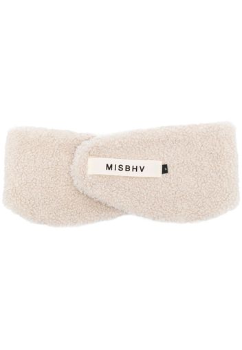 MISBHV embroidered-logo fleece bandana - Toni neutri