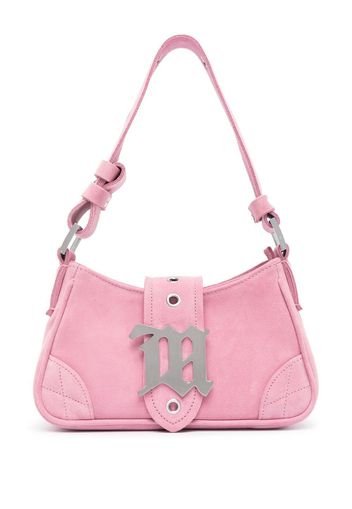 MISBHV Borsa a spalla con placca logo - Rosa