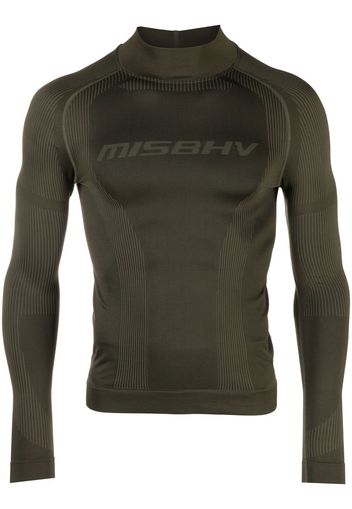 MISBHV logo-print slim-cut T-shirt - Verde