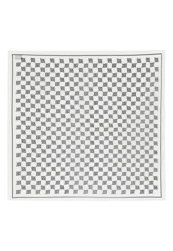 MISBHV two-tone monogram scarf - Bianco