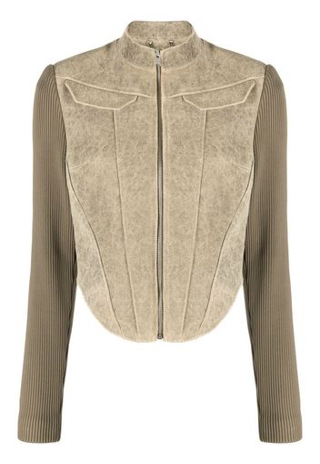 MISBHV fitted leather jacket - Toni neutri