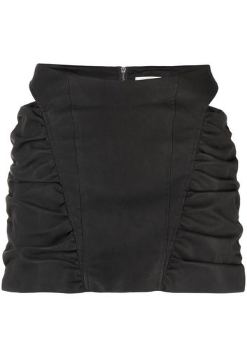 MISBHV ruched cut-out mini skirt - Nero