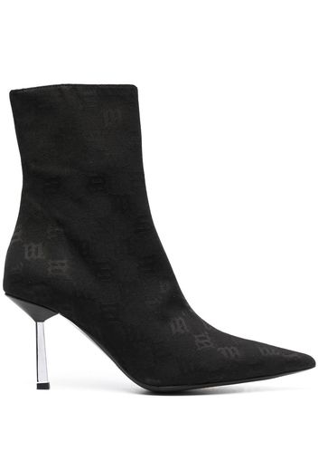 MISBHV monogram pointed-toe boots - Nero