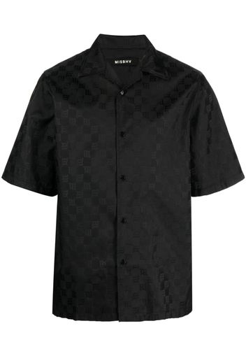 MISBHV monogram-pattern bowling shirt - Nero