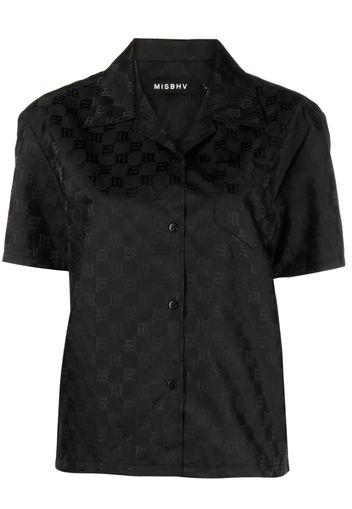 MISBHV monogram-print short-sleeve shirt - Nero