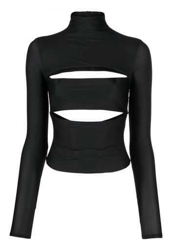 MISBHV Elena turtleneck long-sleeve top - Nero