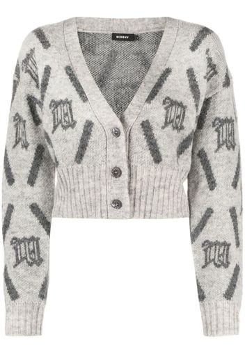 MISBHV V-neck ribbed cardigan - Grigio