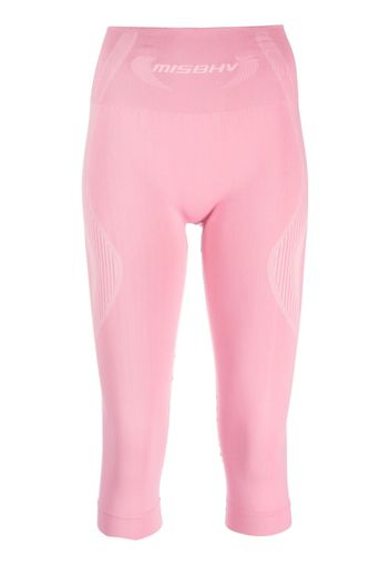 MISBHV logo-print cropped leggings - Rosa