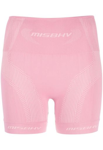 MISBHV logo intarsia-knit cycling shorts - Rosa