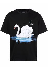MISBHV Night Swan-print T-shirt - Nero