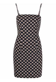 MISBHV monogram-print fitted dress - Nero