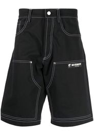 MISBHV contrast-stitched straight-leg shorts - Nero