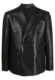 MISBHV double-breasted leather-effect jacket - Nero