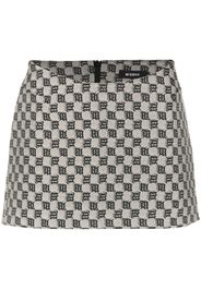 MISBHV monogram-pattern mini skirt - Toni neutri