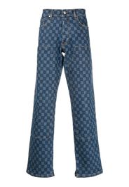 MISBHV monogram-print carpenter jeans - Blu