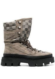 MISBHV logo-print hi-top sneakers - TAUPE